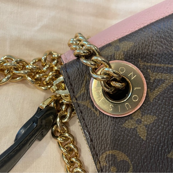 Lv Louis Vuitton Surene Bb Monogram Canvas Brown Pink Shoulder Bag - Picture 2 of 13